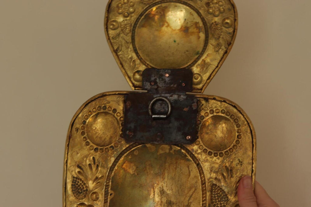 Baroque Style  Mid-Century Brass Swedish Sconces
