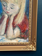 “Girl in Thought with Tulips” by Alf Forslund