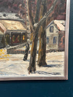 “Winter Landscape with House” by M. L. Jacobson