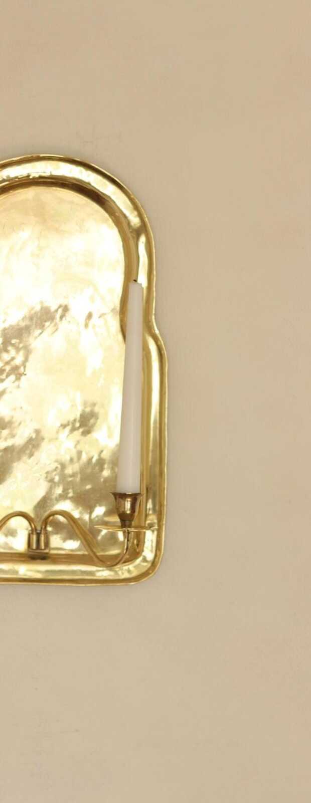 Pair Of Mid Century Swedish Brass Sconces