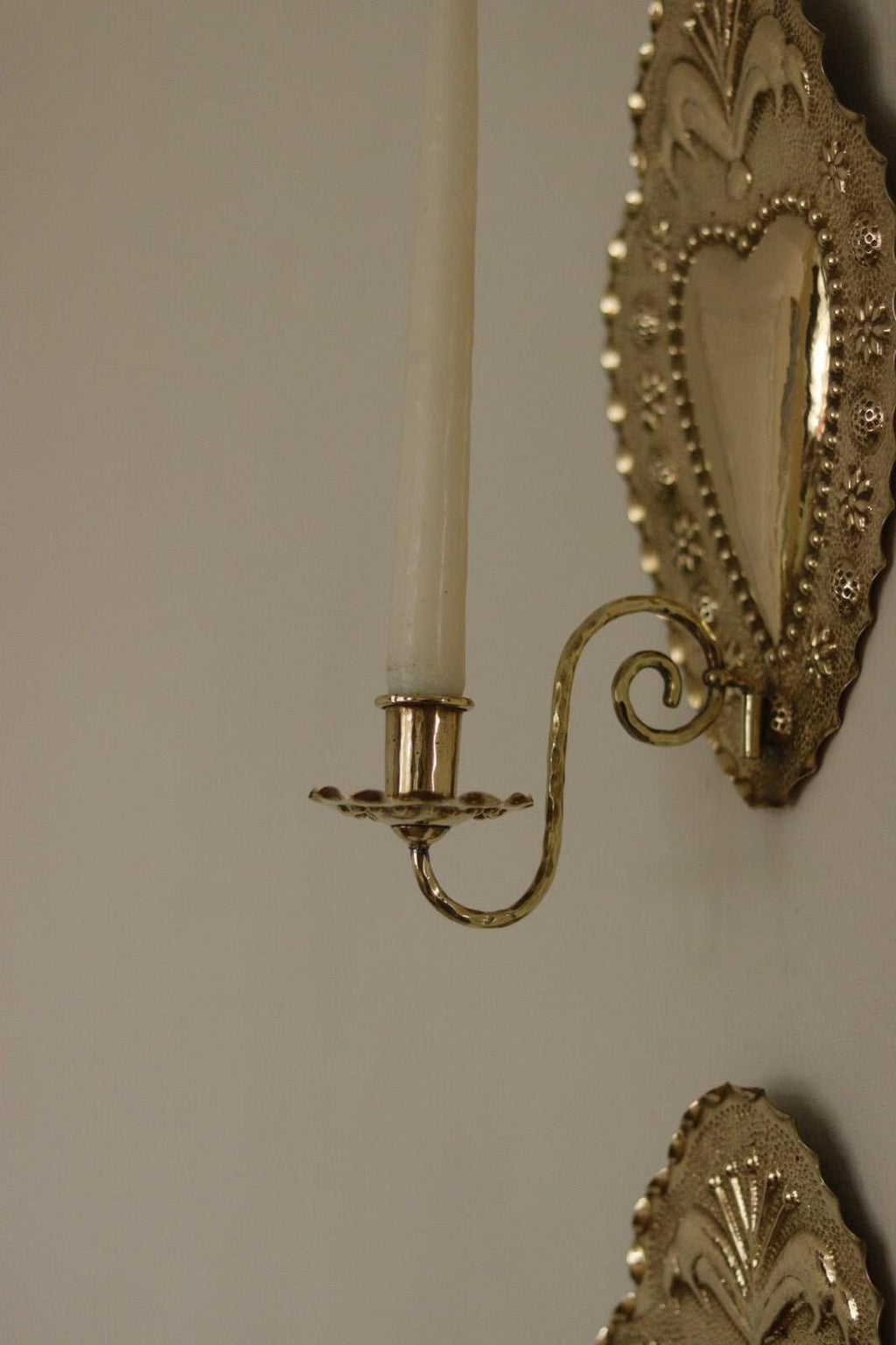 Pair Of Mid Century Swedish Brass Sconces