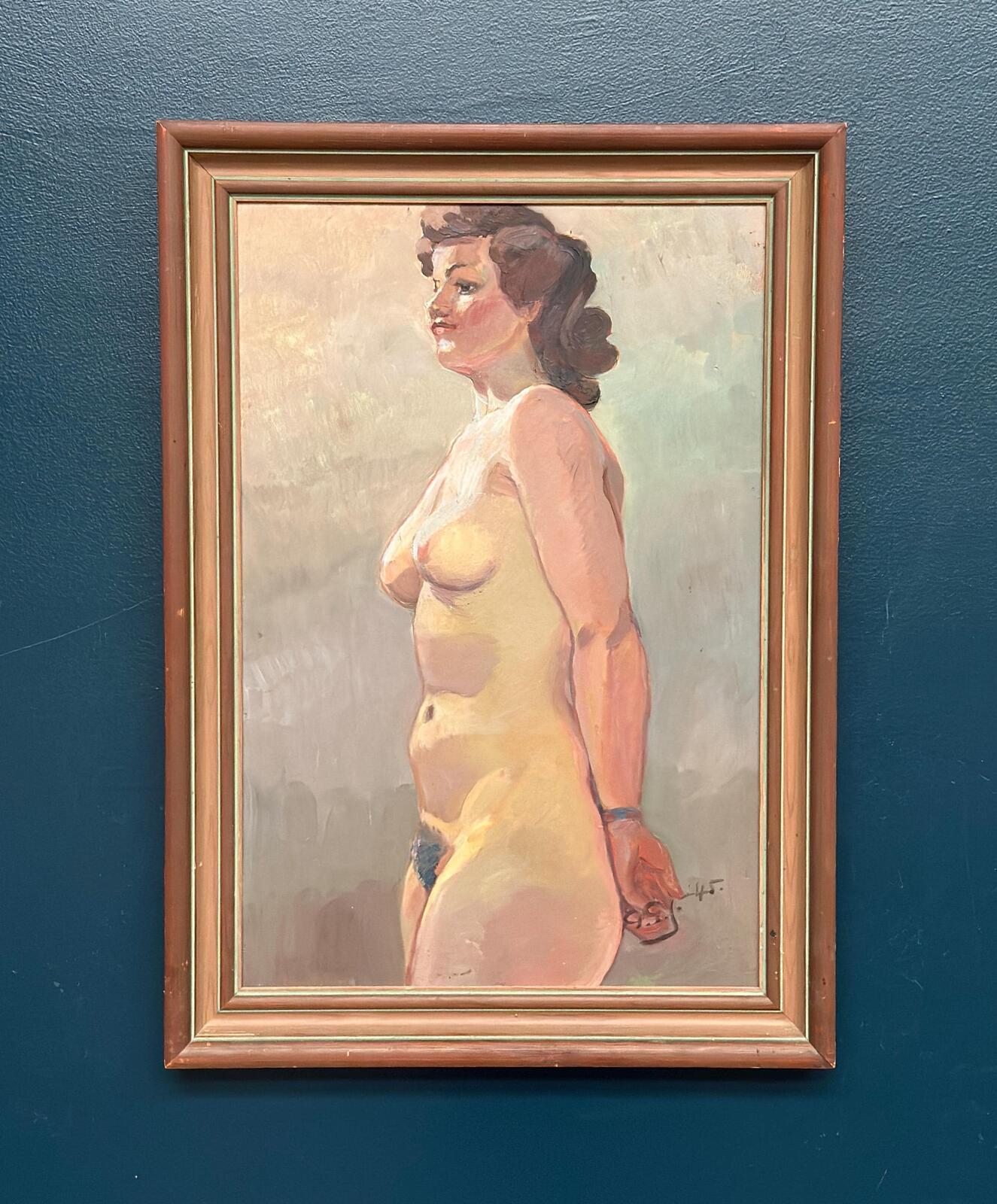 “Nude Study” attributed to Gustaf Gunnar Johansson