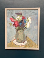 Flowers in Green Vase