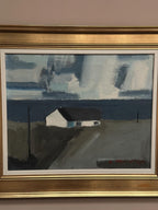 “Coastal Motif with Houses” by Egon Møldrup