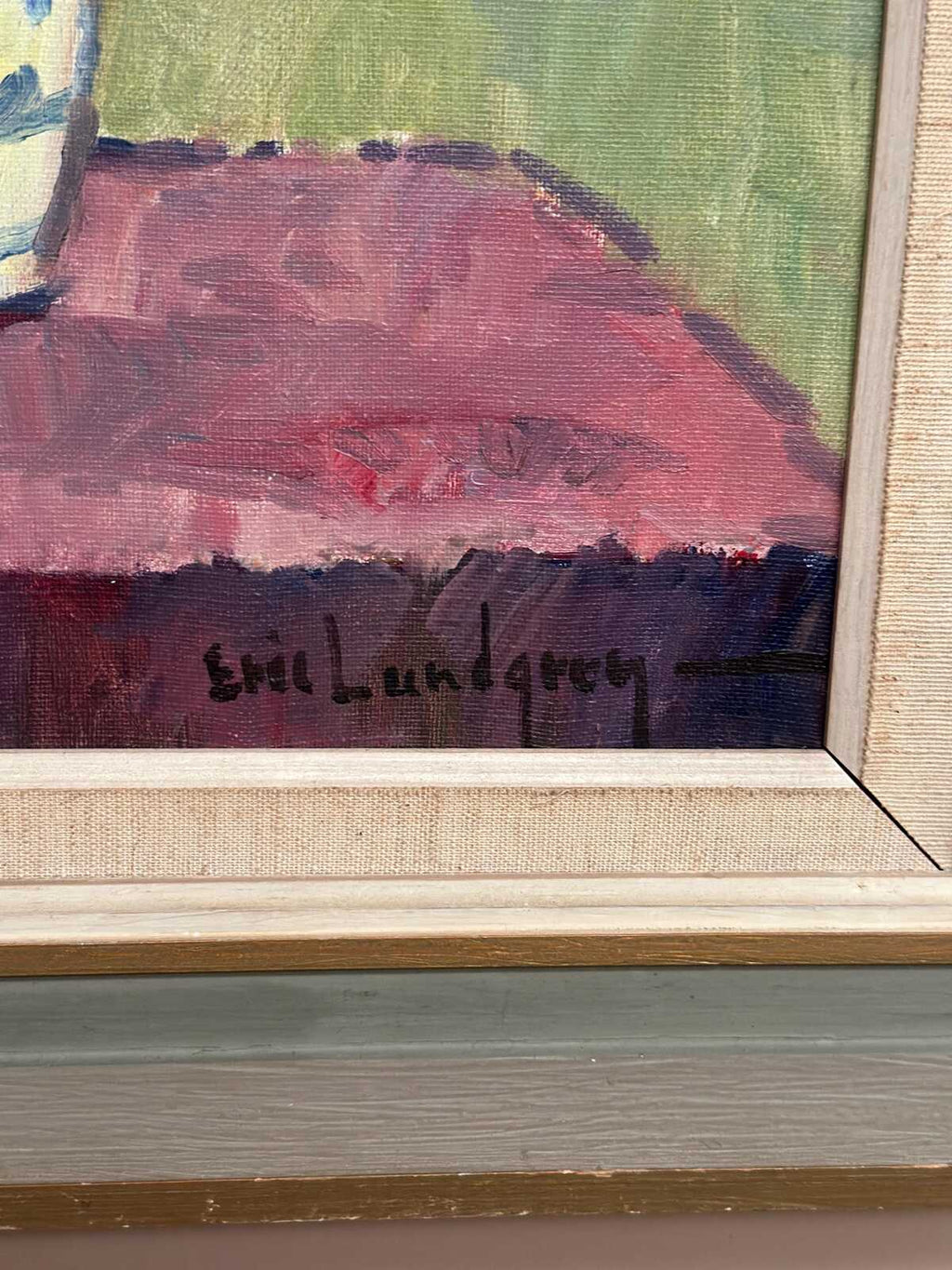 “Asters in Ceramic Vase” by Eric Lundgren