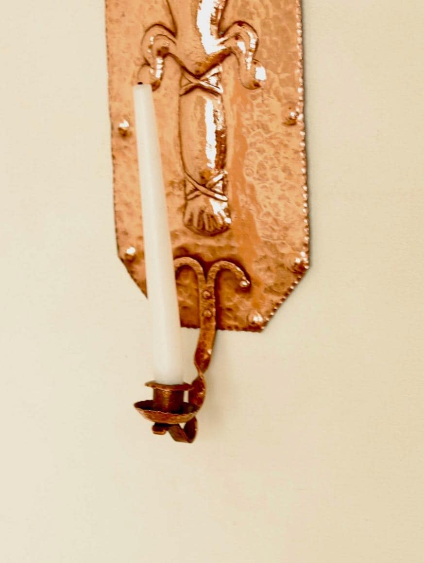 Pair of  Swedish Copper Wall Sconces