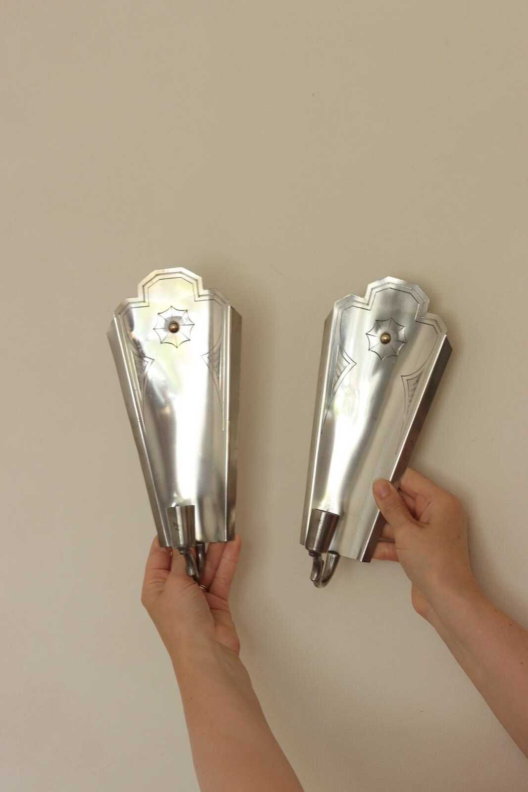 Pair of Swedish Grace Pewter Sconces by Svenskt - Tenn