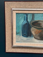 “Pot and Blue Bottle” by Viktor Rasmussen