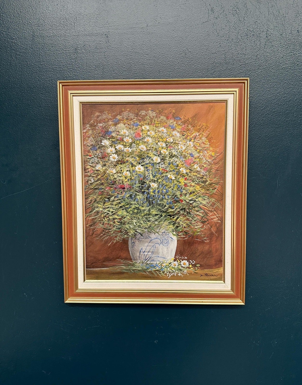 “Summer Flowers in a Pot” by Jan Rhodin (1938–2022)