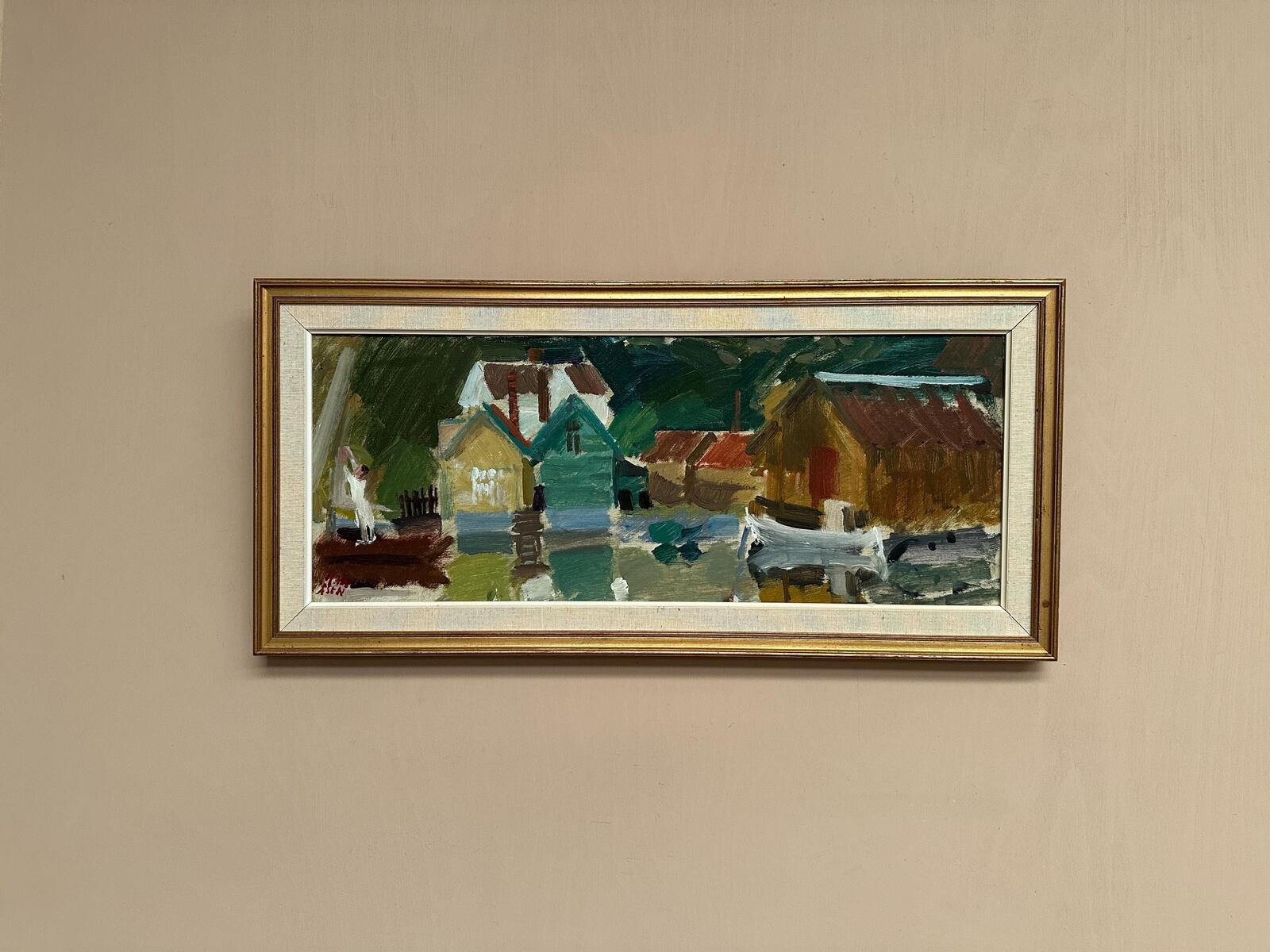 “Fishing Village” by Gösta Stawåsen