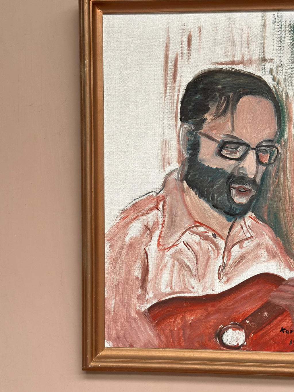 “Musician with Guitar” by Karin Larsson