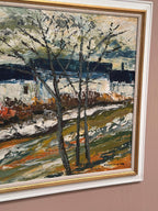 “Landscape with Houses and Trees” by Stig Hallblom