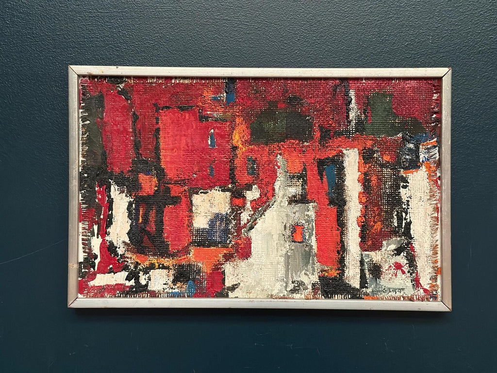 “Cityscape in Red” by Holger Oijens (1907–2004)