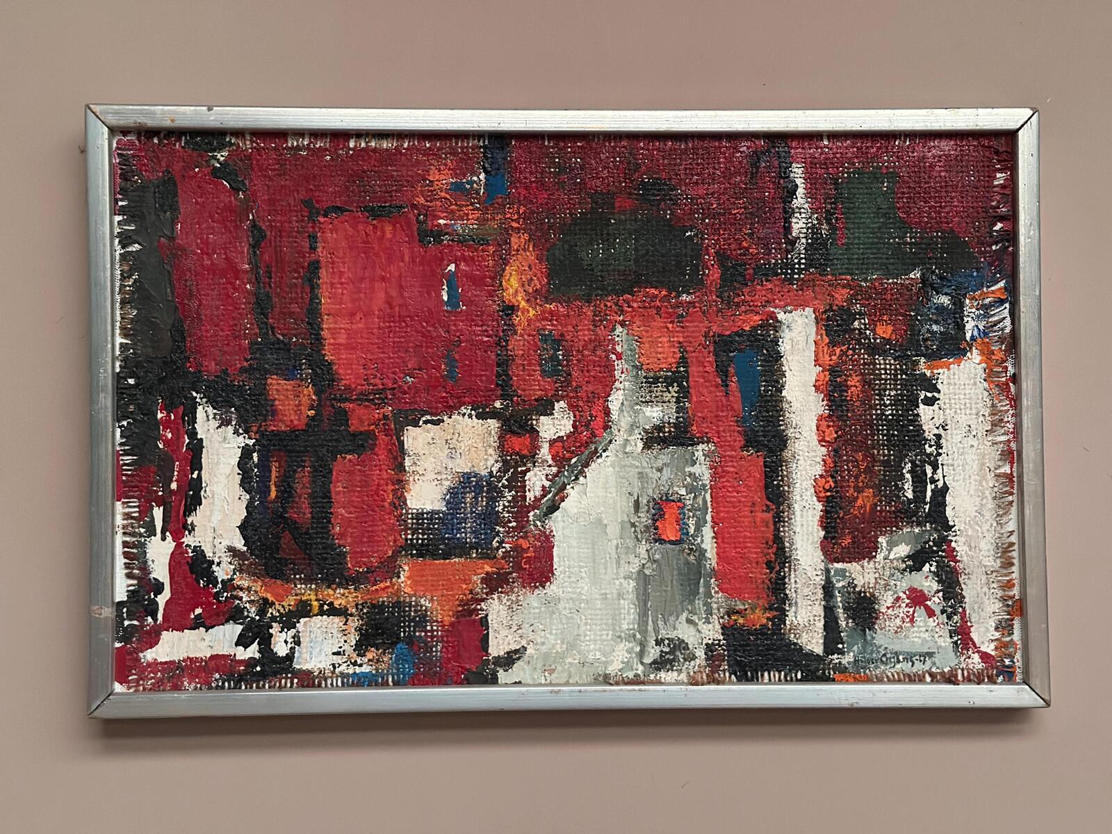 “Cityscape in Red” by Holger Oijens (1907–2004)