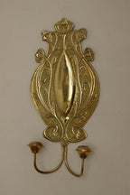 Pair Of Double Arm Art Nouveau Style Swedish Brass Sconces