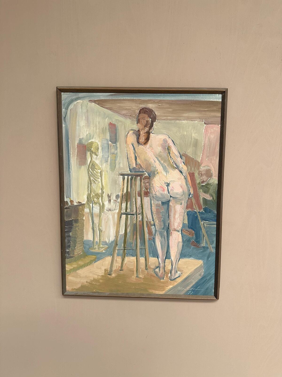 “Female Model in the Studio” by Olle C – Dated 1977