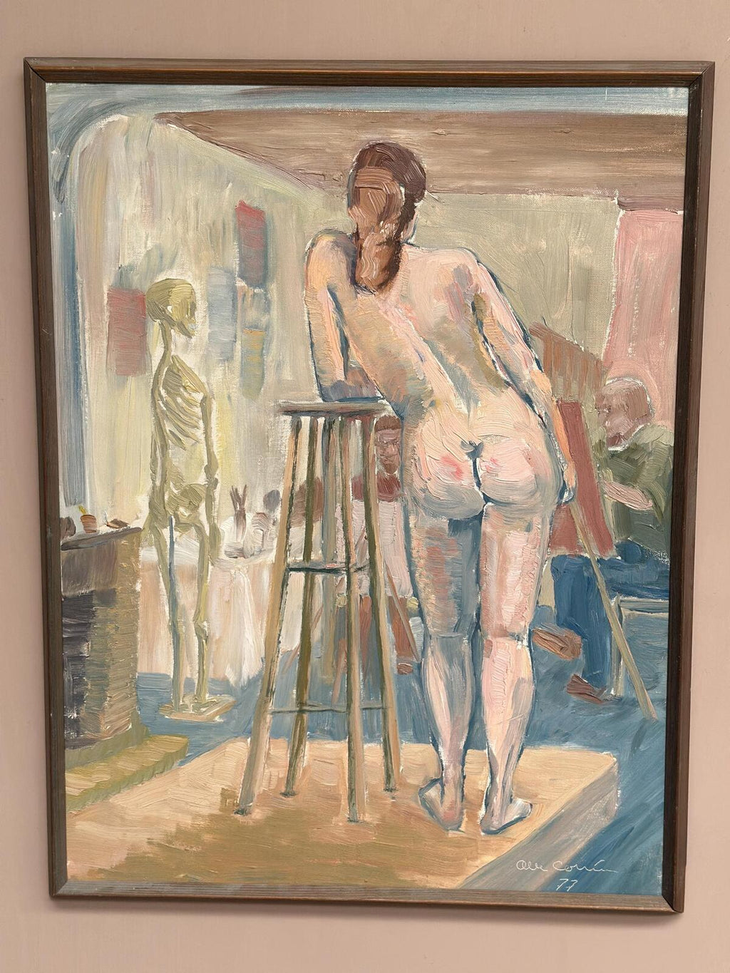 “Female Model in the Studio” by Olle C – Dated 1977