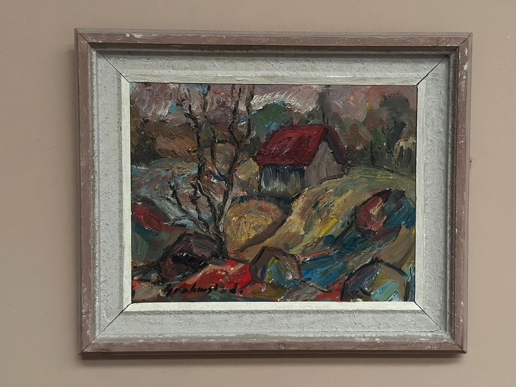 “Cottage with a Red Roof” by Nils Grahmstad
