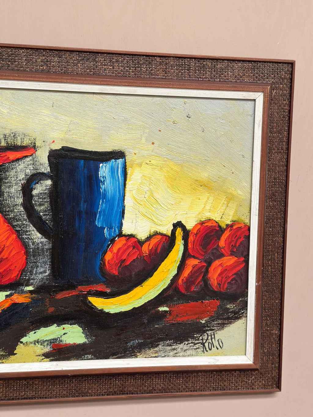 “Still Life with Fruits and Vase” by Rollo