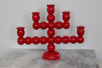 Swedish Mid Century  Five-Arm  Bobbin Candelabra