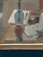“Vase and Books” by Gösta Stawåsen