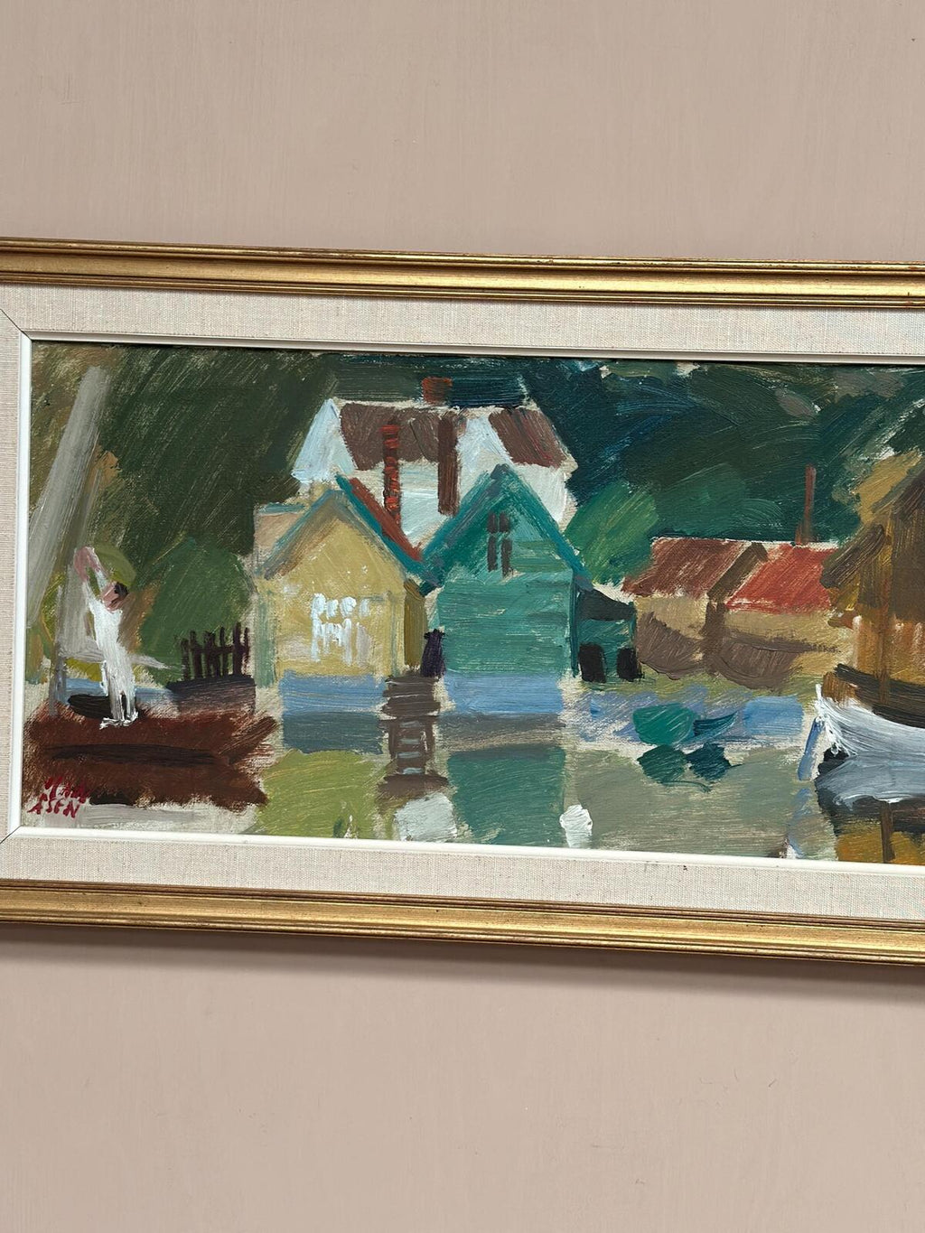 “Fishing Village” by Gösta Stawåsen