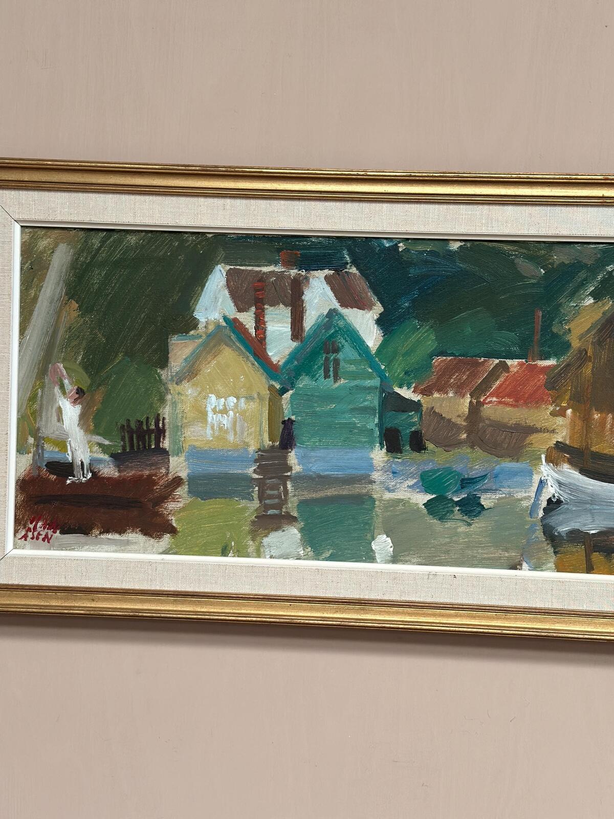 “Fishing Village” by Gösta Stawåsen