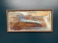 Original Swedish Oil on Canvas – “Abstract Composition”  – Vintage & Framed – 76 × 37 cm (29.9" × 14.6")