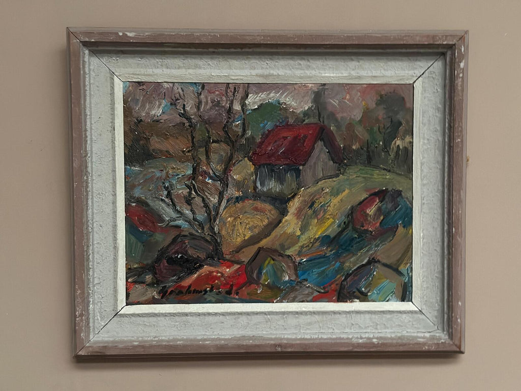 “Cottage with a Red Roof” by Nils Grahmstad