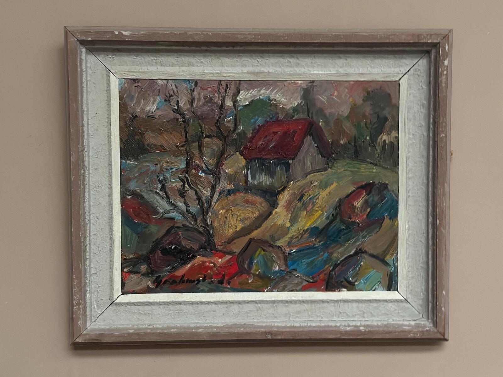 “Cottage with a Red Roof” by Nils Grahmstad