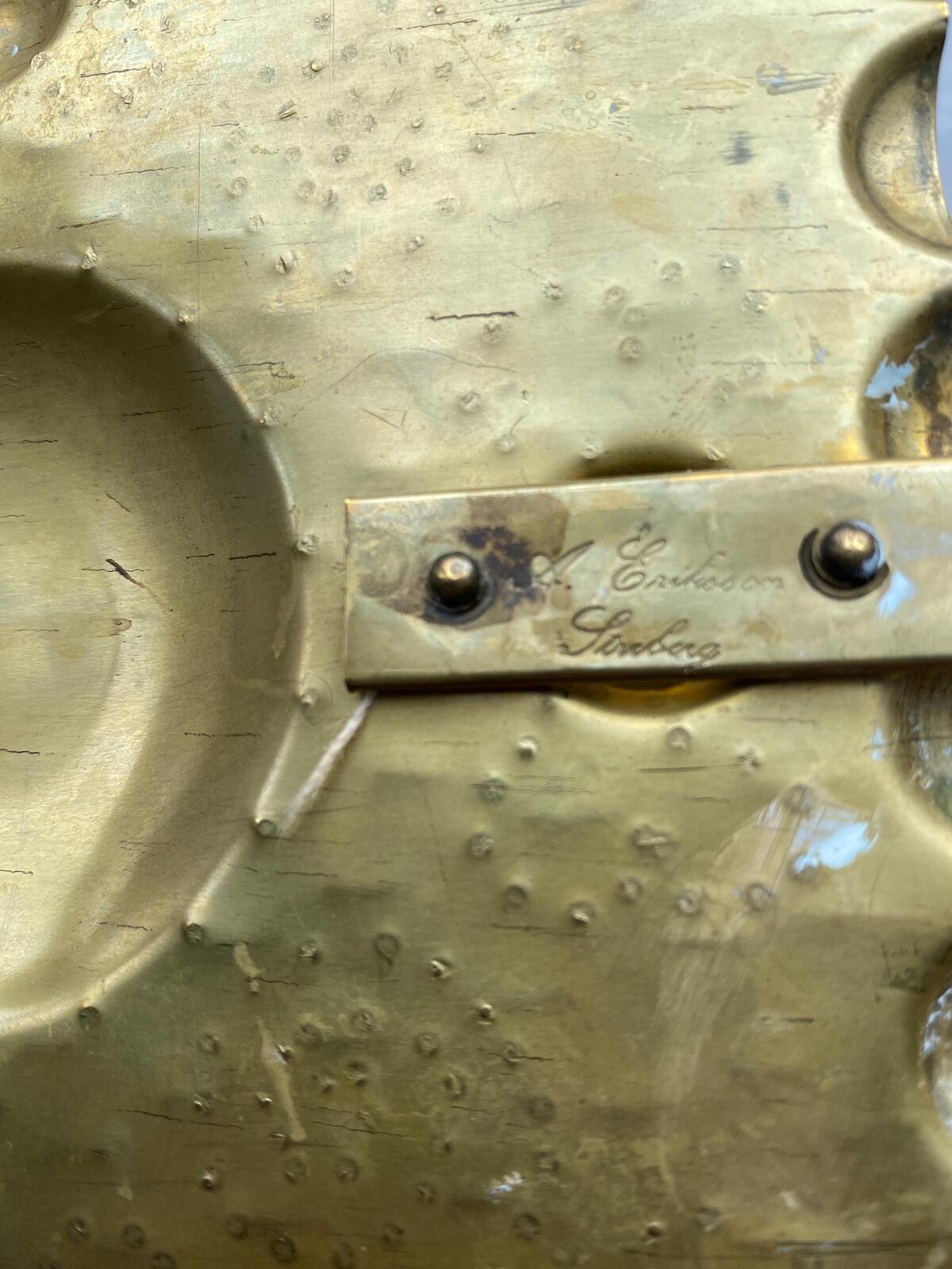 Pair of Mid-Century Swedish Brass Sconces by A. Eriksson Linberg