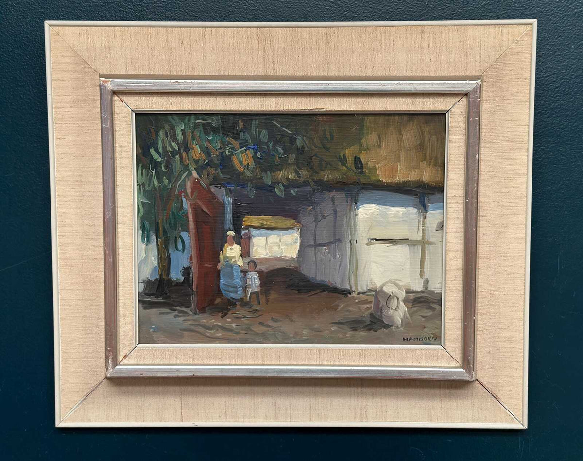 “Villagers in Courtyard” by Axel Hamborn