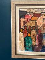 “Abstract Figures with Buildings” by Gösta Falck