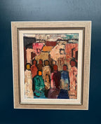 “Abstract Figures with Buildings” by Gösta Falck