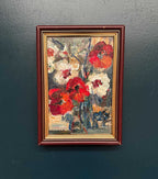 “Red Poppies and White Blossoms” by L. Stokes
