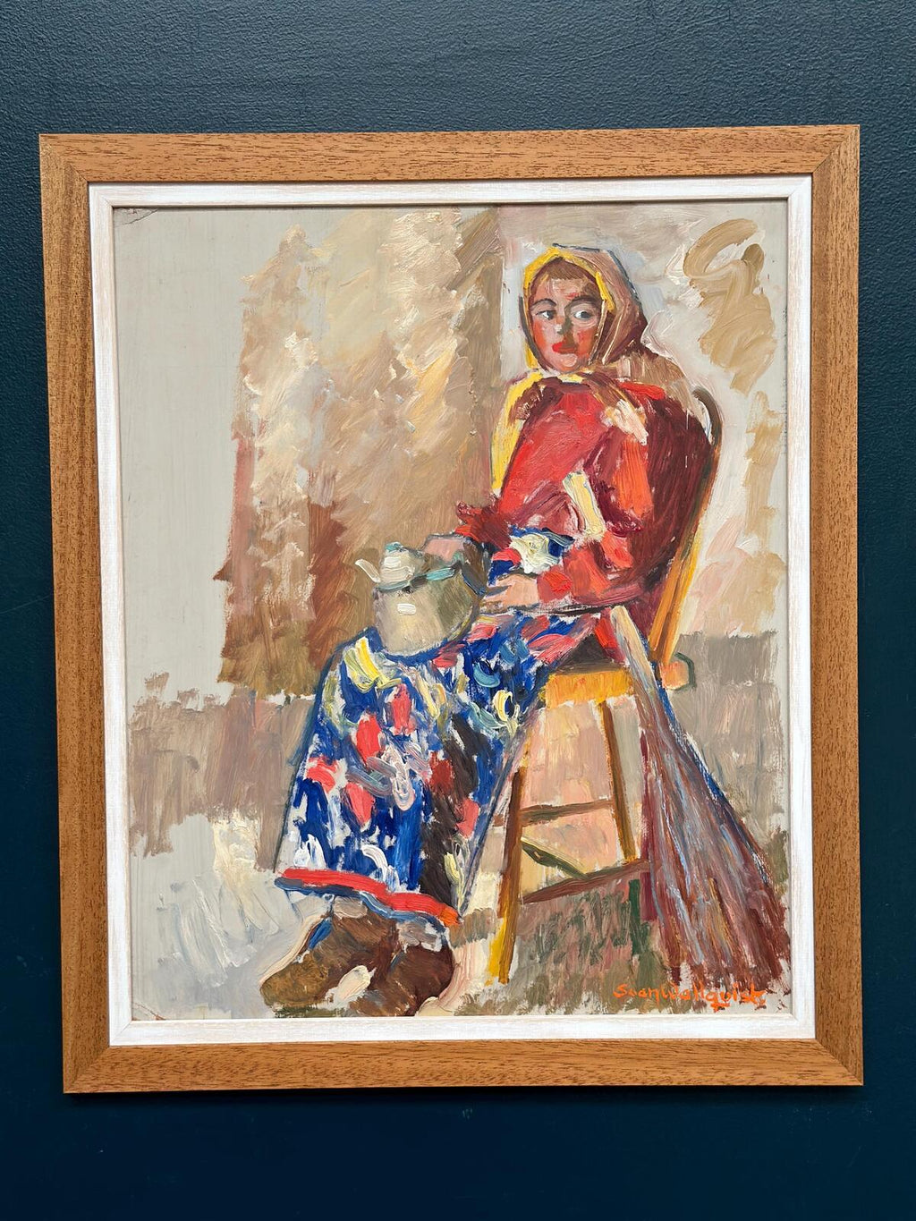 “Woman with Broom and Teapot” by Svan Wallquist