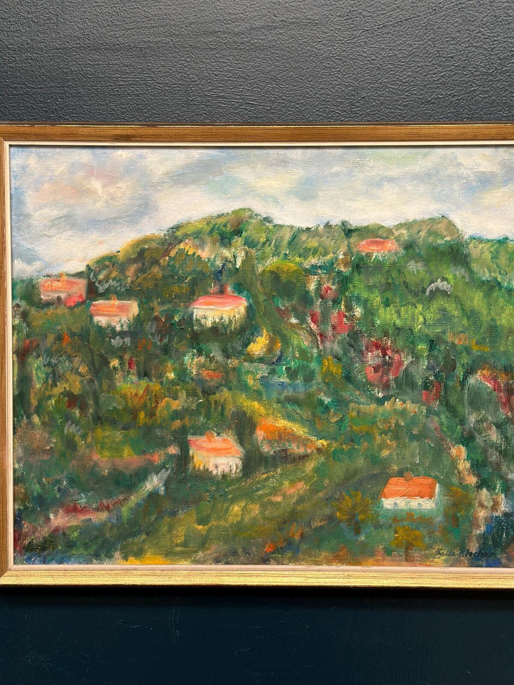 “Hilly Landscape with Houses” by Lalla Blecher