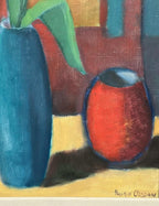 “Tulips in Blue Vase” by Hugo Olsson