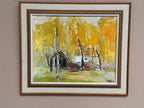 “Houses and Trees in Autumn ” by Pia H. Campbell