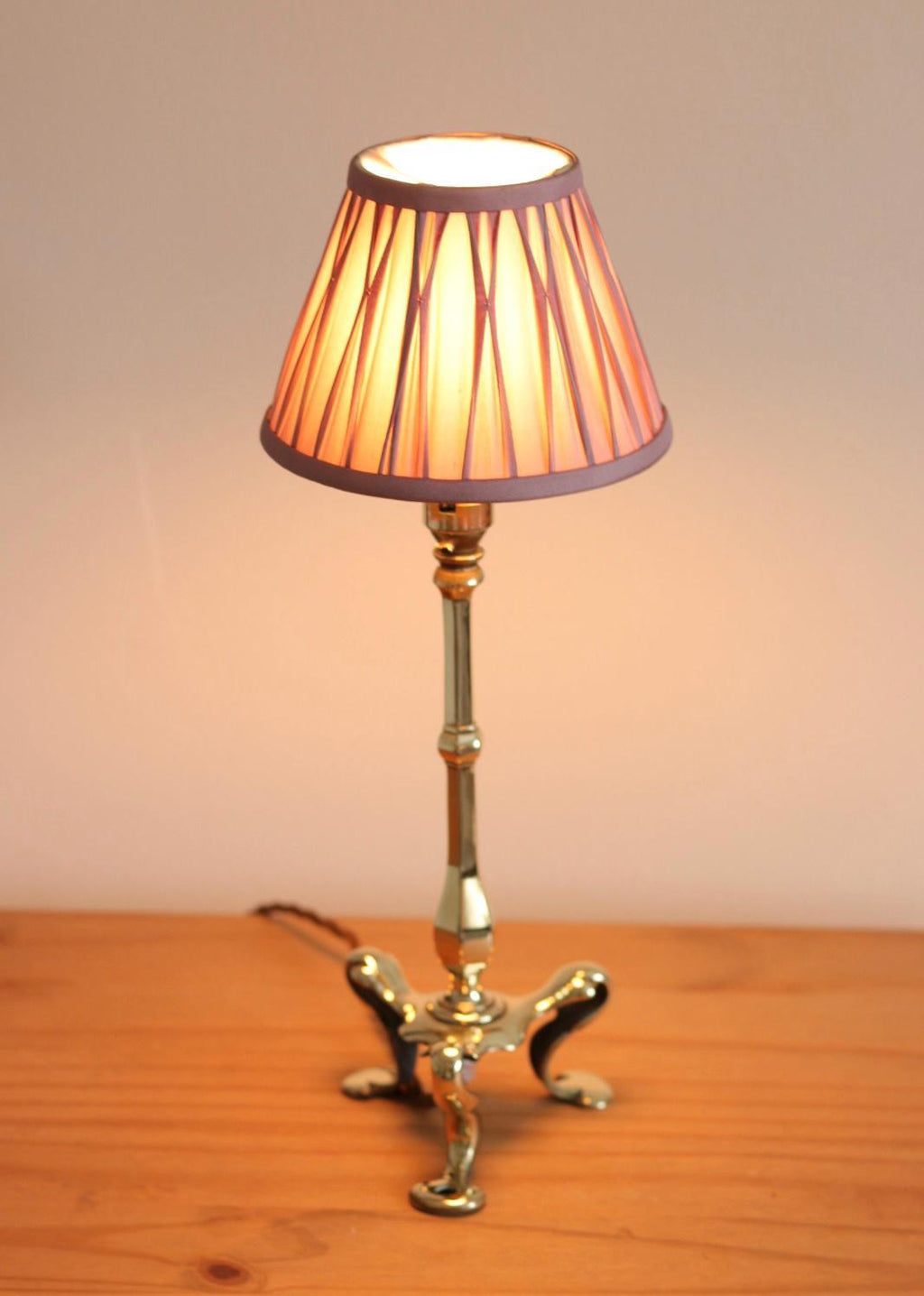 Pair Of  Victorian Antique Brass Pullman Railway Carriage Table Lamps
