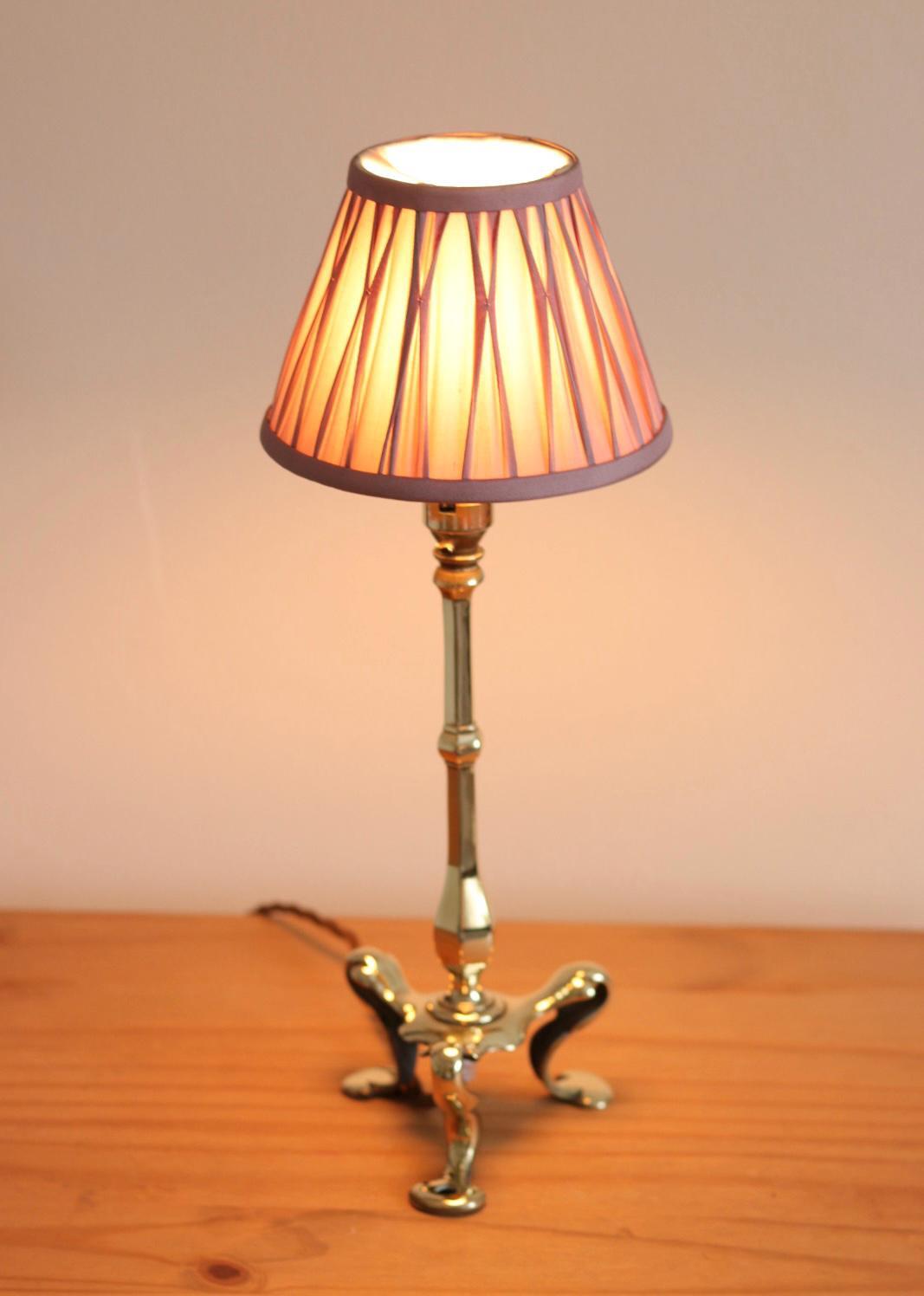 Pair Of  Victorian Antique Brass Pullman Railway Carriage Table Lamps