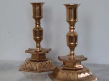 Pair of Swedish Brass Candleholders