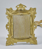 Single Antique Swedish Brass Sconce with Mirror