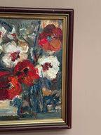 “Red Poppies and White Blossoms” by L. Stokes