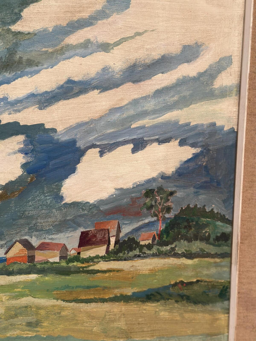 “Fiskeläge vid Skär, Fårö” by Berndt Erkéus (1908–1978)