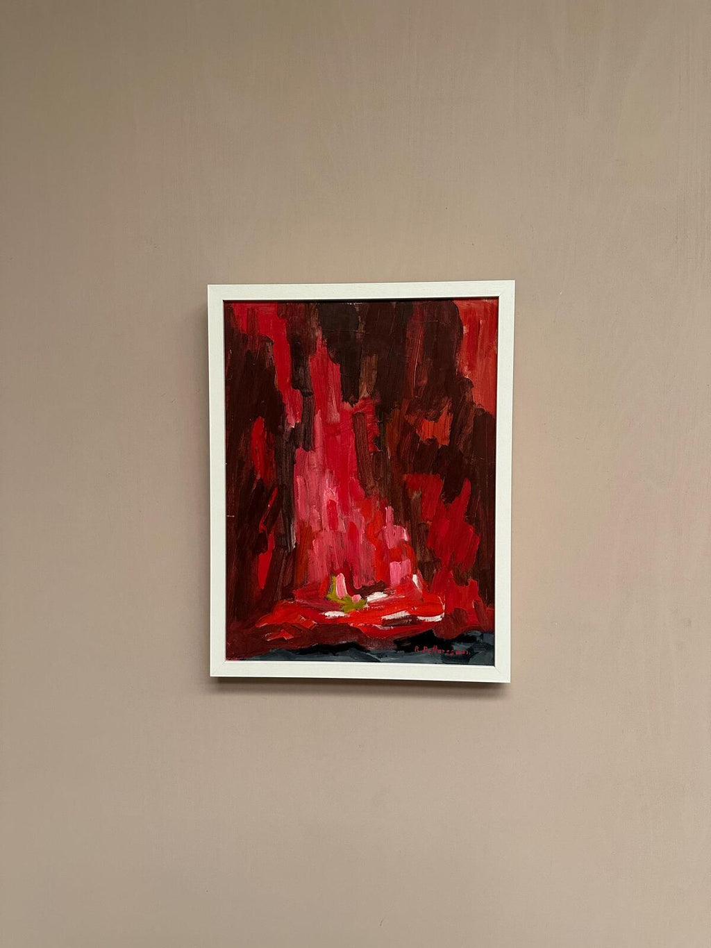 “Abstract Composition in Red” by Rune Pettersson