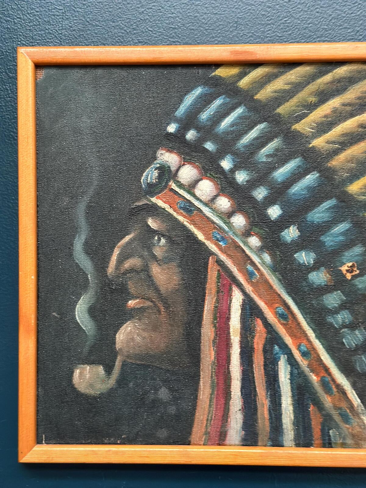 Native American with Pipe