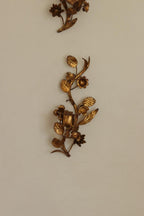 Pair of Mid-Century Italian Gilded Metal Sconces
