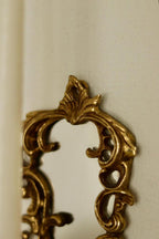 Pair of Mid-Century Swedish Brass Sconces with Mirrors