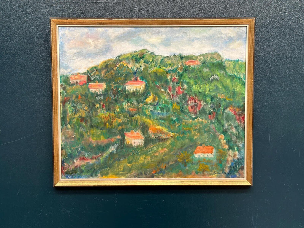“Hilly Landscape with Houses” by Lalla Blecher